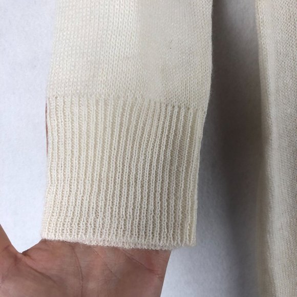 Lole NWT Women's Small Skylar Wool Blend Vanilla Cream Brown V-Neck Knit Dress - Picture 5 of 10